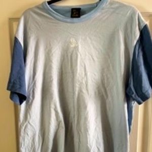 OVO Owl T-Shirt. Blue with dark blue sleeves Sz. XL
